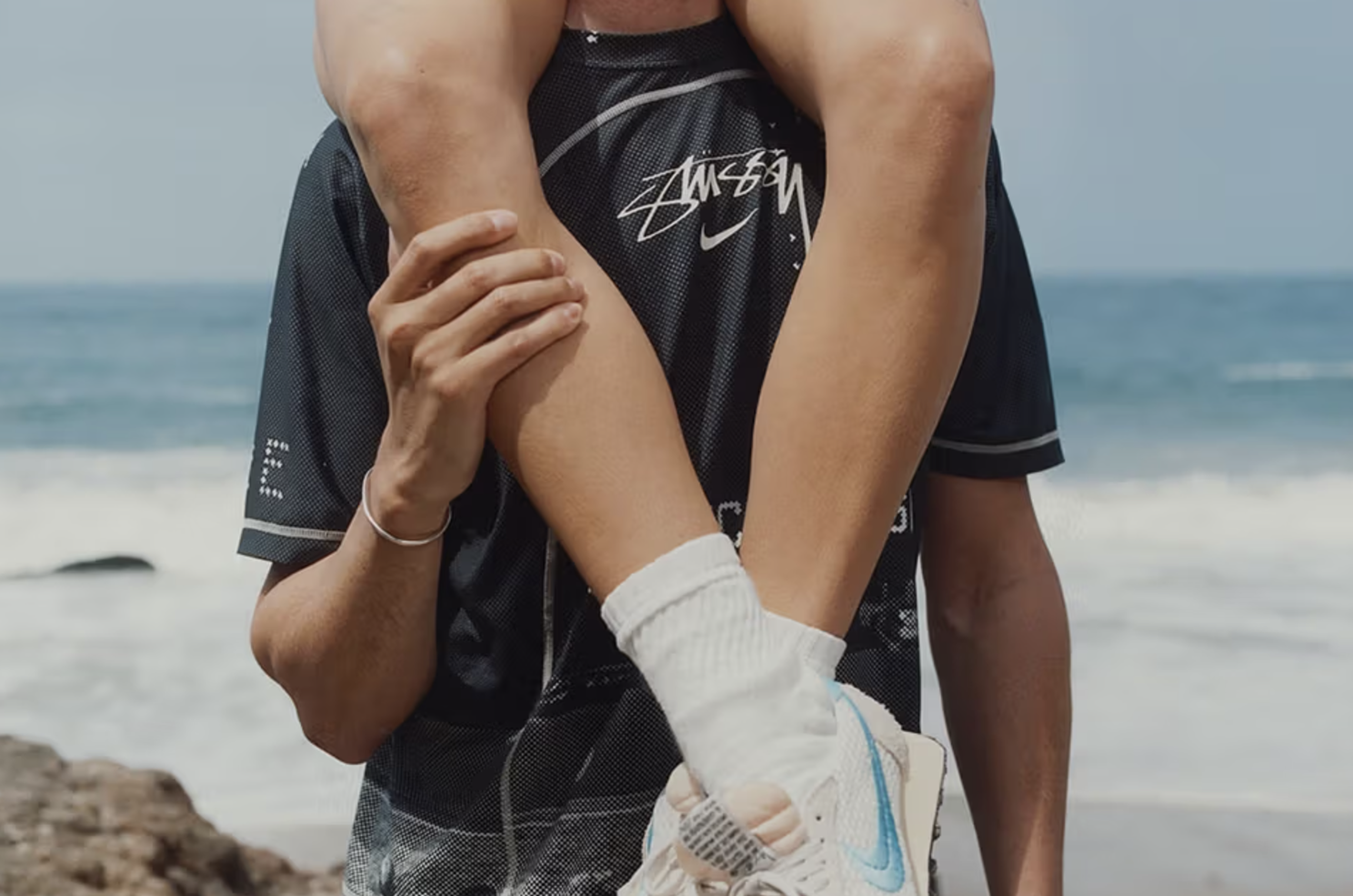 stussy photoshoot on the beach
