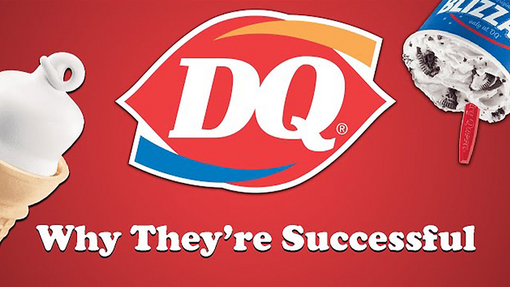 dairy queen ad with ice cream cone logo and slogan
