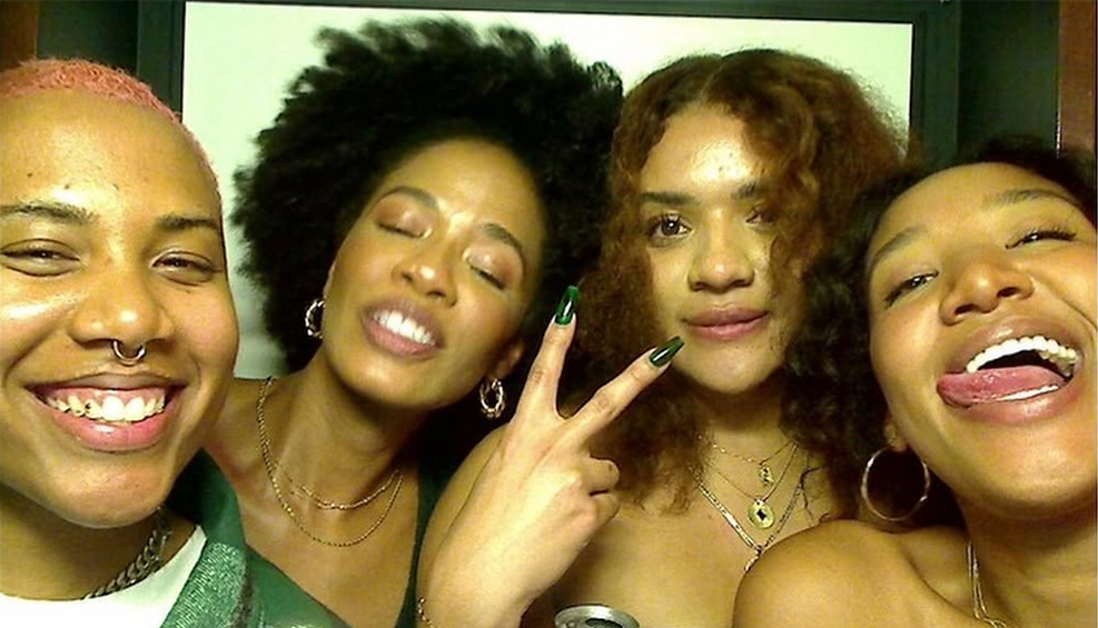 founder jamika martin with 3 friends 
