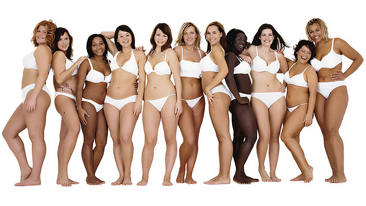 dove photoshoot of multicultural women in underwear