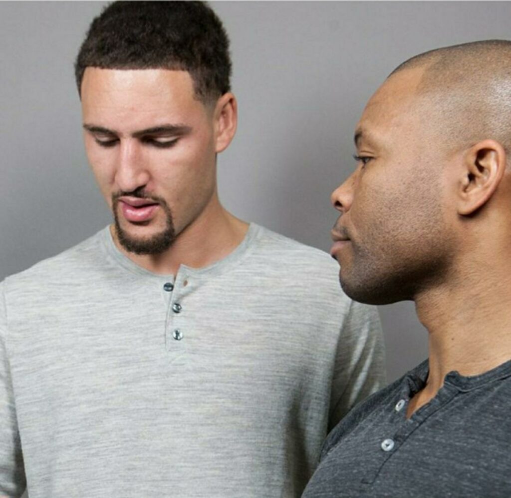Creative Brand Strategist Kyle Frazier with NBA star Klay Thompson